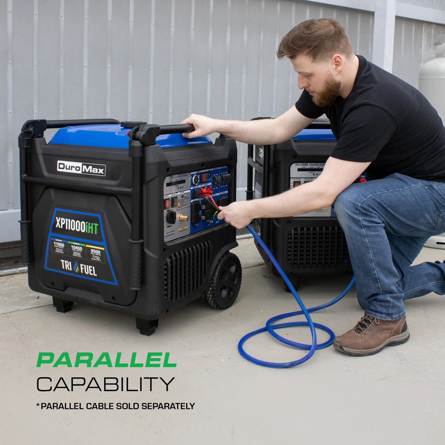 11,000 Watt Portable Tri Fuel Inverter Generator - Quiet, Low THD