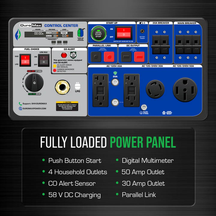 11,000 Watt Portable Dual Fuel Inverter Generator w/ CO Alert