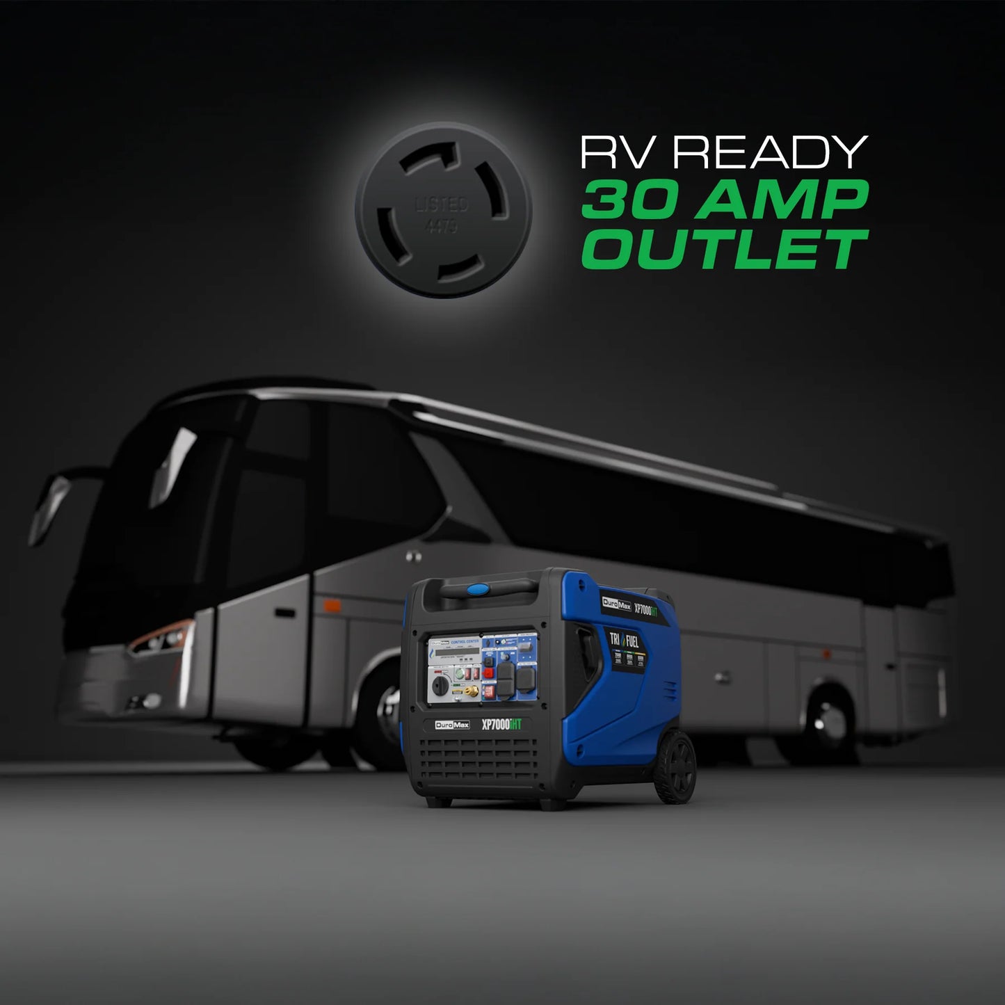 7,000 Watt Portable Tri Fuel Inverter Generator - Quiet, Low THD