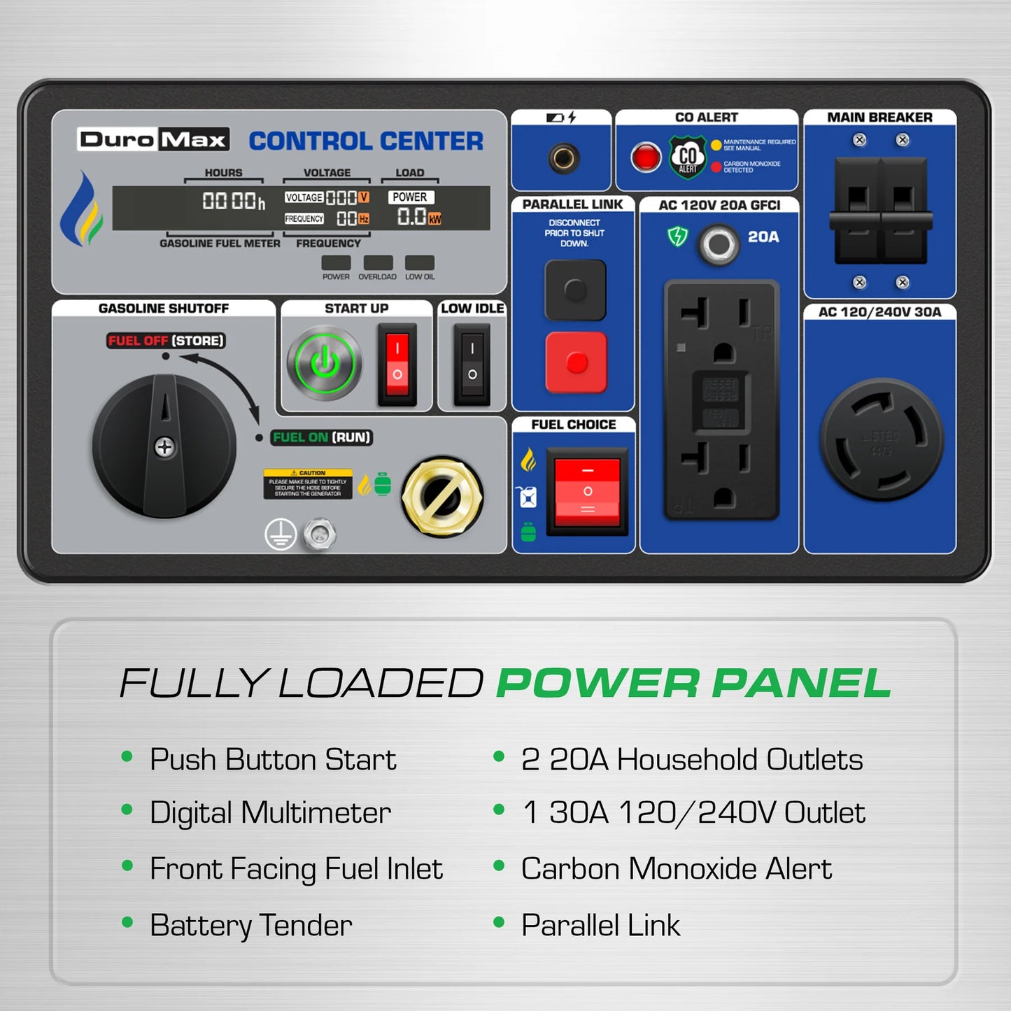 7,000 Watt Portable Tri Fuel Inverter Generator - Quiet, Low THD
