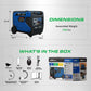7,000 Watt Portable Tri Fuel Inverter Generator - Quiet, Low THD
