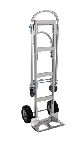 Aluminum 2 in 1 Convertible Hand Truck 500 LB Capacity Silver