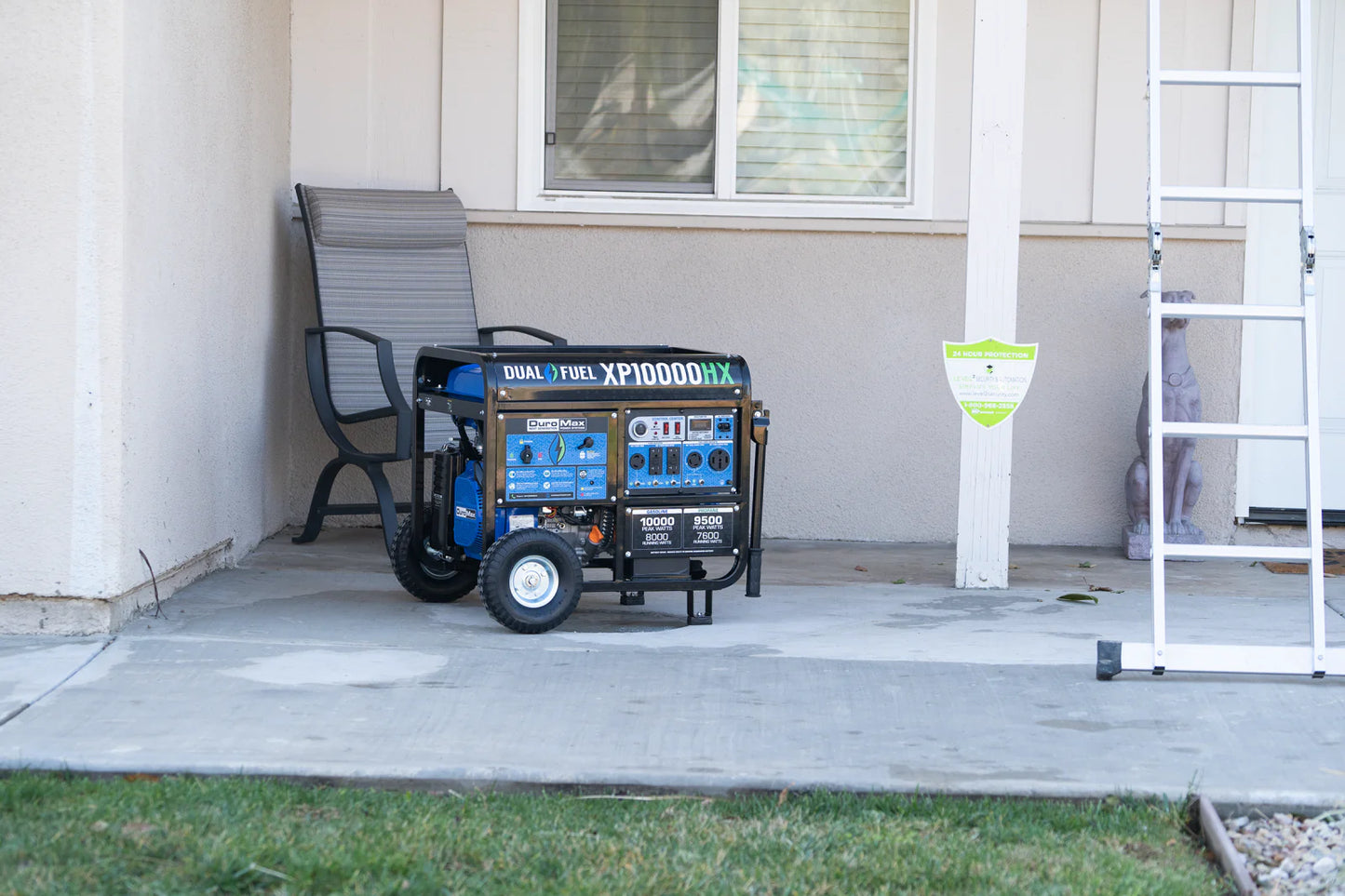 10,000 Watt Dual Fuel Portable HX Generator w/ CO Alert