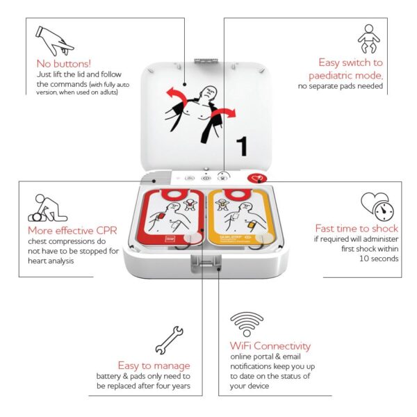 Physio-Control / Stryker LIFEPAK CR2 (LPCR2) Semi-Automatic AED