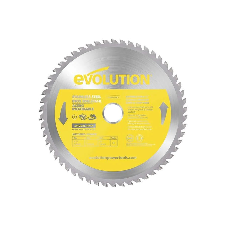 Evolution S210TCT-54CS | 8-1/4 In. | 54T | 1 In. Arbor | Stainless Steel And Ferrous Metal TCT Blade