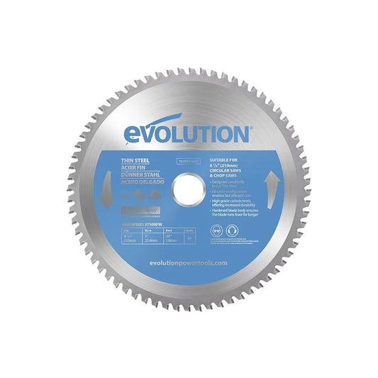 Evolution T210TCT-68CS | 8-1/4 In. | 68T | 1 In. Arbor | Thin Steel And Ferrous Metal TCT Blade